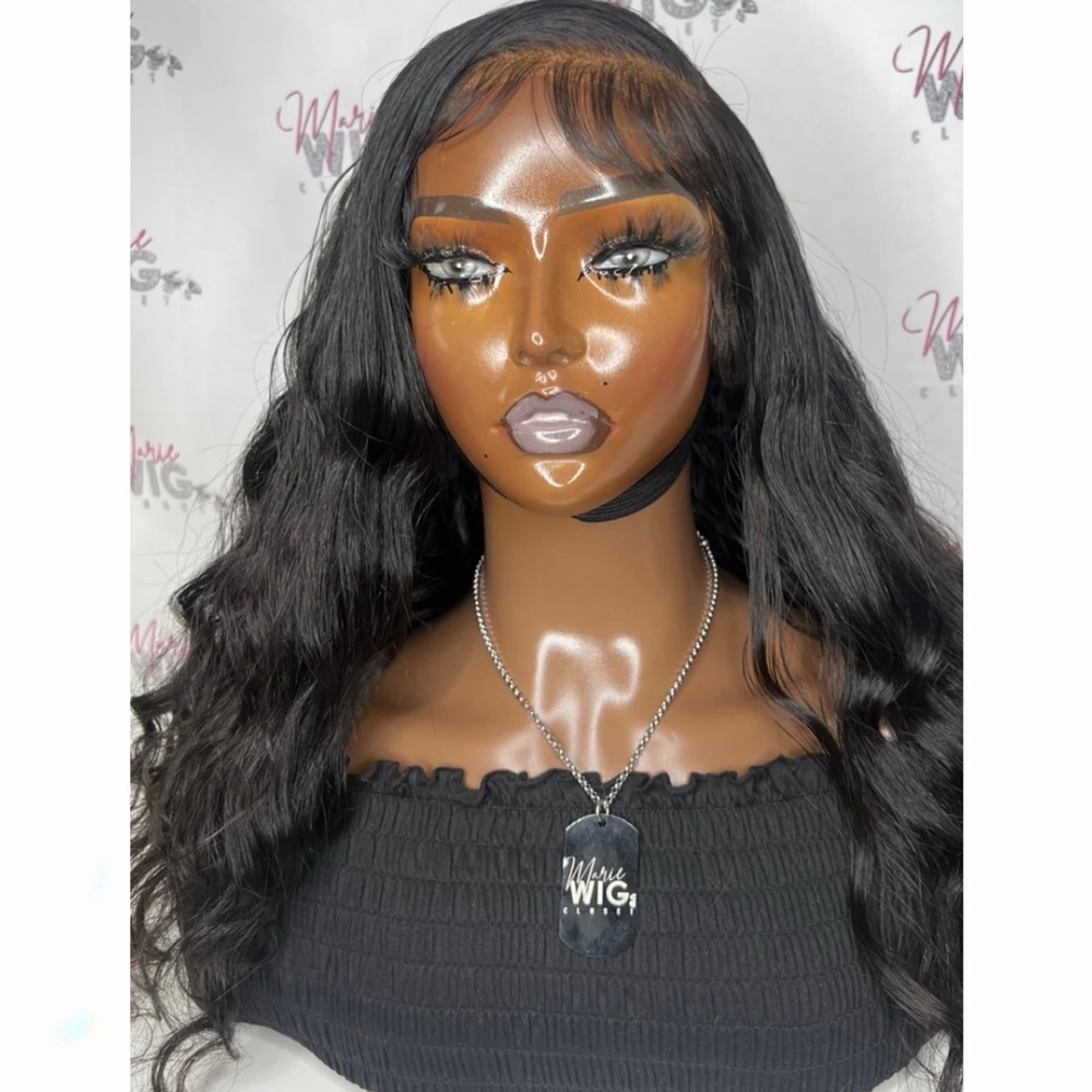 7x7 Custom made closure wig with side part